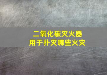 二氧化碳灭火器用于扑灭哪些火灾