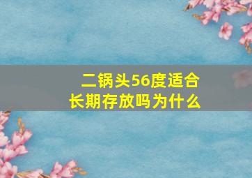 二锅头56度适合长期存放吗为什么