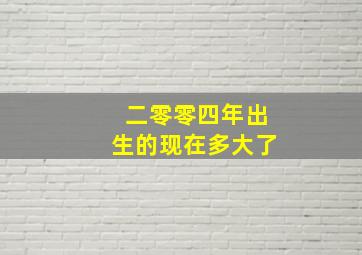 二零零四年出生的现在多大了