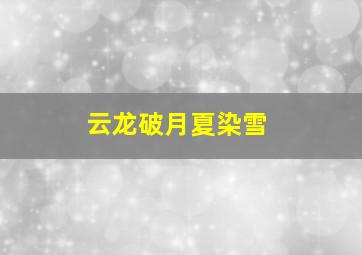 云龙破月夏染雪