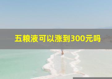 五粮液可以涨到300元吗