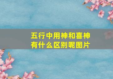 五行中用神和喜神有什么区别呢图片