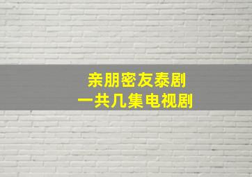 亲朋密友泰剧一共几集电视剧