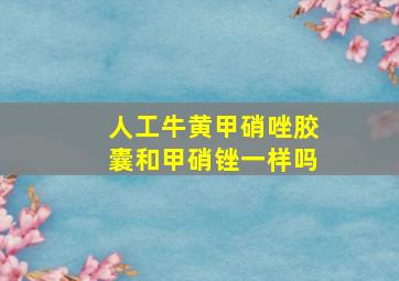 人工牛黄甲硝唑胶囊和甲硝锉一样吗