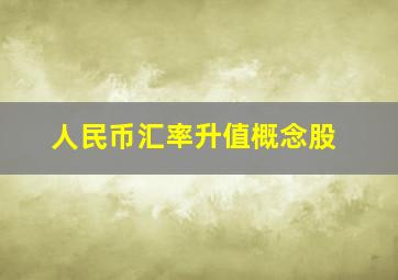 人民币汇率升值概念股