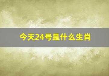 今天24号是什么生肖