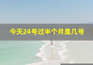 今天24号过半个月是几号