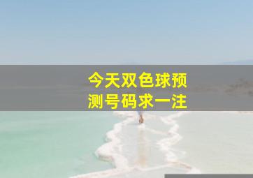 今天双色球预测号码求一注