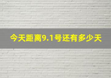 今天距离9.1号还有多少天