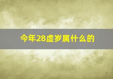 今年28虚岁属什么的