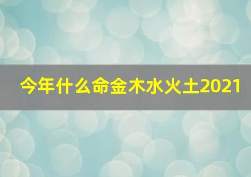 今年什么命金木水火土2021