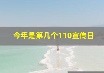 今年是第几个110宣传日