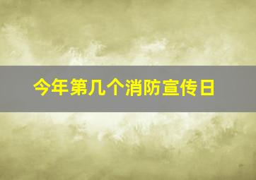 今年第几个消防宣传日