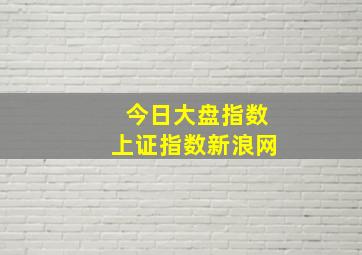 今日大盘指数上证指数新浪网