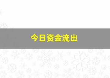 今日资金流出