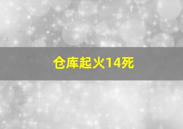 仓库起火14死