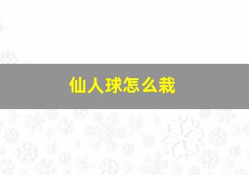 仙人球怎么栽