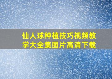 仙人球种植技巧视频教学大全集图片高清下载