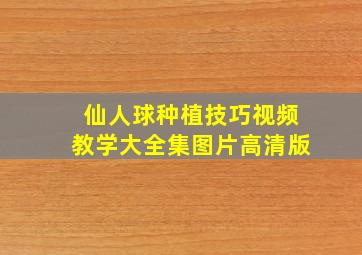 仙人球种植技巧视频教学大全集图片高清版