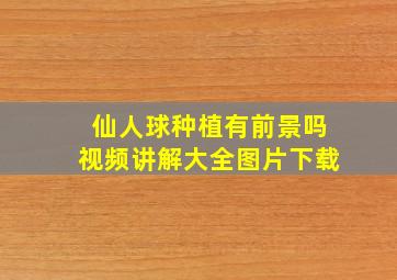 仙人球种植有前景吗视频讲解大全图片下载