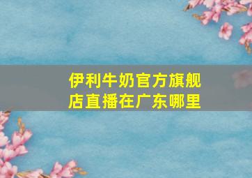 伊利牛奶官方旗舰店直播在广东哪里