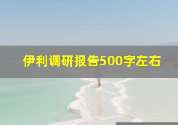 伊利调研报告500字左右