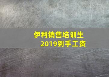 伊利销售培训生2019到手工资