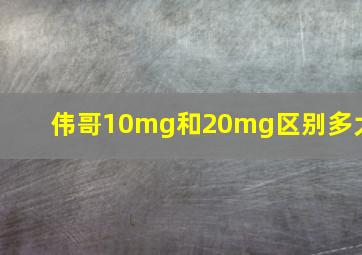 伟哥10mg和20mg区别多大