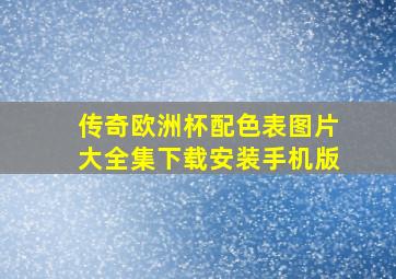 传奇欧洲杯配色表图片大全集下载安装手机版