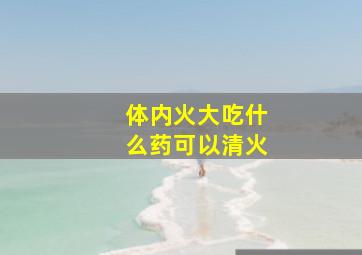 体内火大吃什么药可以清火