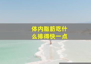 体内脂肪吃什么排得快一点