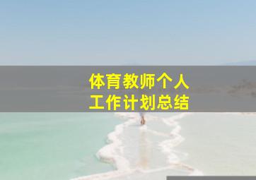 体育教师个人工作计划总结