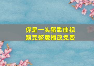 你是一头猪歌曲视频完整版播放免费