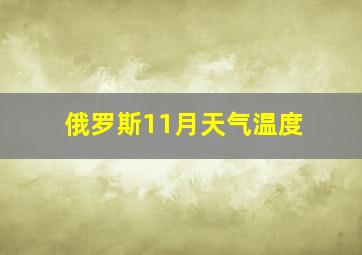 俄罗斯11月天气温度