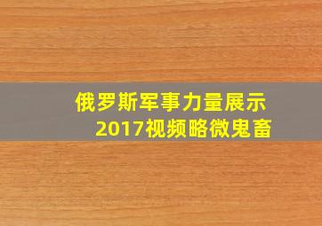 俄罗斯军事力量展示2017视频略微鬼畜