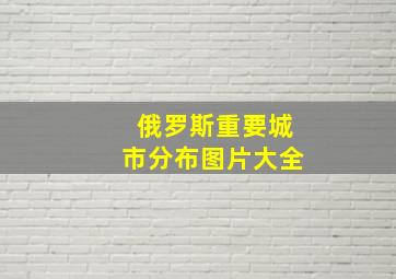 俄罗斯重要城市分布图片大全