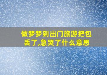 做梦梦到出门旅游把包丢了,急哭了什么意思