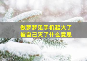 做梦梦见手机起火了被自己灭了什么意思