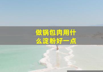 做锅包肉用什么淀粉好一点