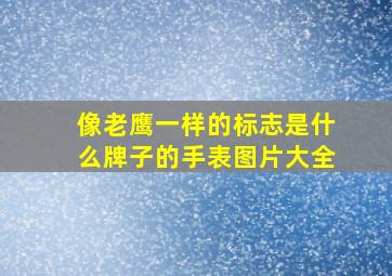 像老鹰一样的标志是什么牌子的手表图片大全