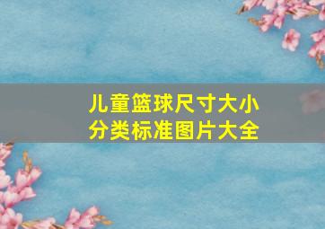 儿童篮球尺寸大小分类标准图片大全