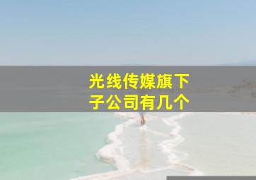 光线传媒旗下子公司有几个