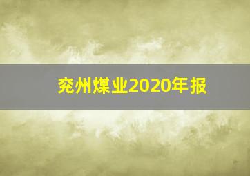 兖州煤业2020年报