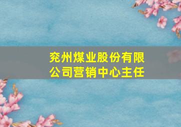 兖州煤业股份有限公司营销中心主任