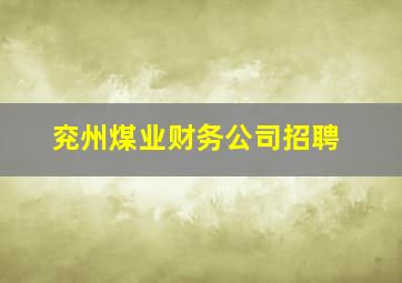 兖州煤业财务公司招聘