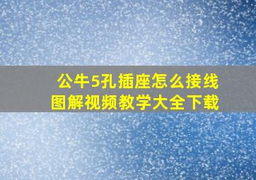 公牛5孔插座怎么接线图解视频教学大全下载