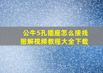 公牛5孔插座怎么接线图解视频教程大全下载