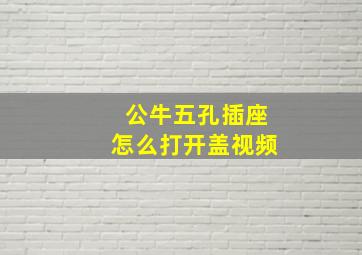 公牛五孔插座怎么打开盖视频