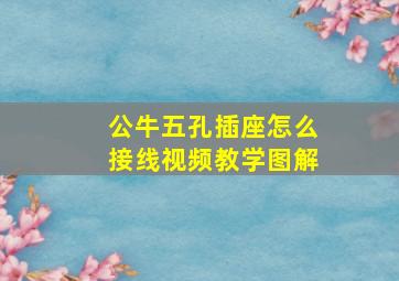 公牛五孔插座怎么接线视频教学图解