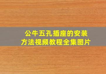 公牛五孔插座的安装方法视频教程全集图片